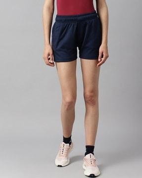 logo print shorts with elasticated waist