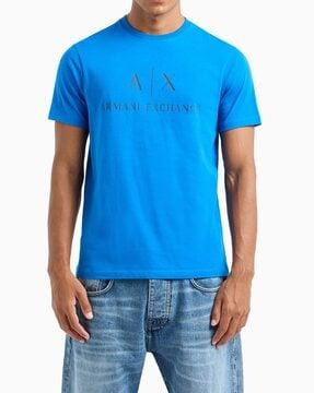 logo print slim fit cotton crew-neck t-shirt