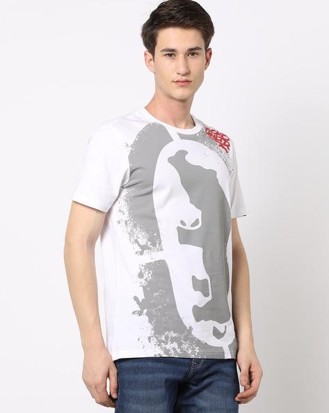 logo print slim fit cotton t-shirt