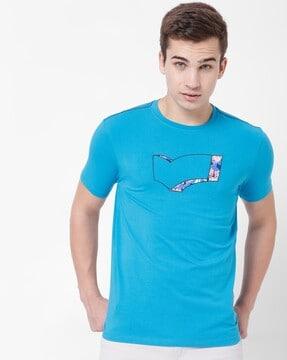 logo print slim fit crew-neck t-shirt