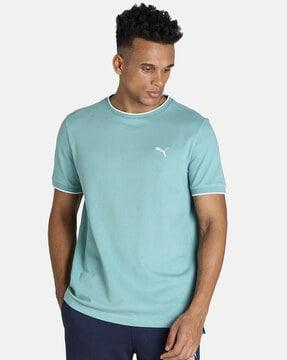 logo print slim fit crew-neck t-shirt