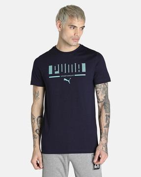 logo print slim fit crew-neck t-shirt