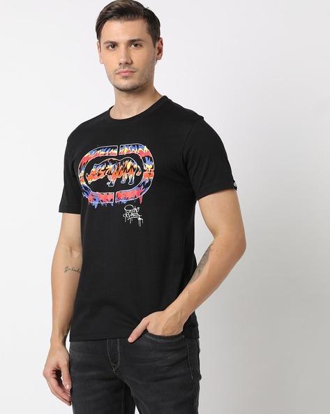 logo print slim fit crew-neck t-shirt