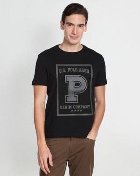 logo print slim fit crew-neck t-shirt