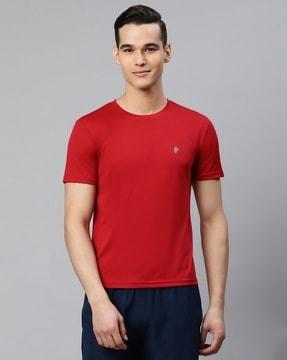 logo print slim fit crew-neck t-shirt