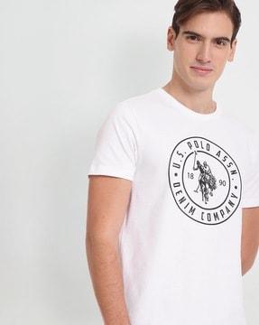 logo print slim fit crew-neck t-shirt