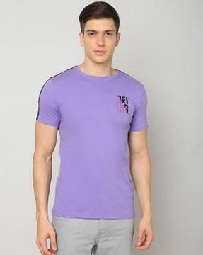 logo print slim fit crew-neck t-shirt