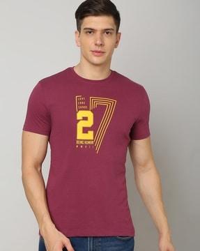 logo print slim fit crew-neck t-shirt