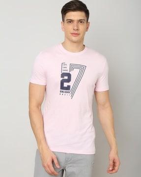 logo print slim fit crew-neck t-shirt