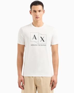 logo print slim fit crew-neck t-shirt