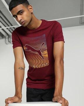 logo print slim fit crew-neck t-shirt