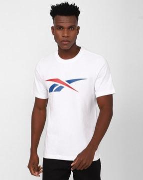 logo print slim fit crew-neck t-shirt