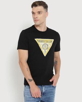 logo print slim fit crew-neck t-shirt