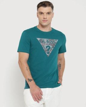 logo print slim fit crew-neck t-shirt