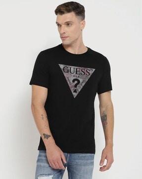 logo print slim fit crew-neck t-shirt