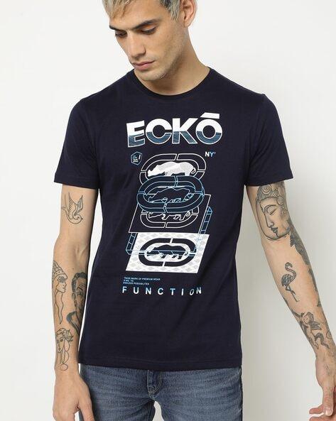 logo print slim fit round-neck t-shirt