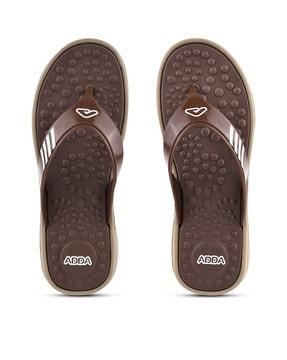 logo print slip-on thong flip-flops