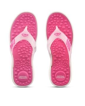 logo print slip-on thong flip-flops