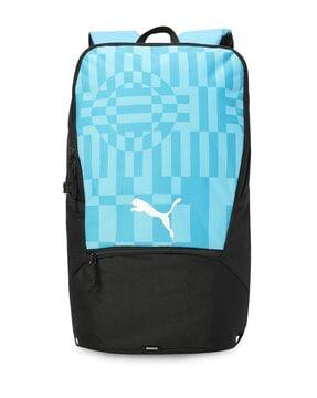 logo print sports backpack