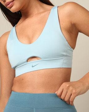 logo print sports bra