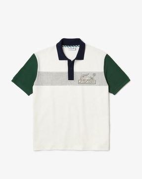 logo print tailored fit polo t-shirt