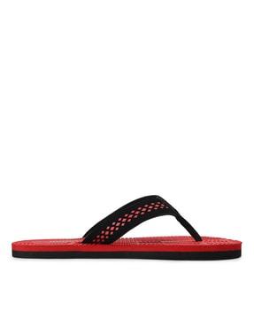 logo print thing strap flip-flops