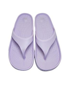 logo print thong-strap flip-flops