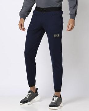 logo print training joggers