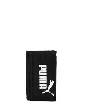 logo print tri-fold wallet