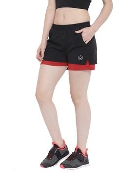 logo printed gym knit shorts