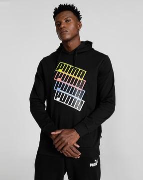 logo printed hooded sweatshirt