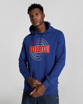 logo printed hooded sweatshirt