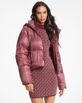 logo quilted puffer jacket