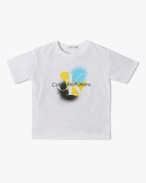 logo spray print relaxed fit t-shirt