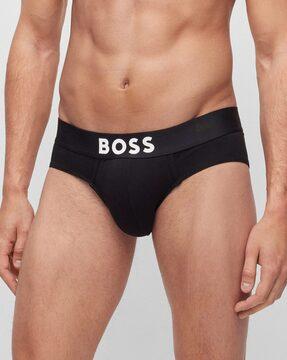 logo waistband organic cotton briefs