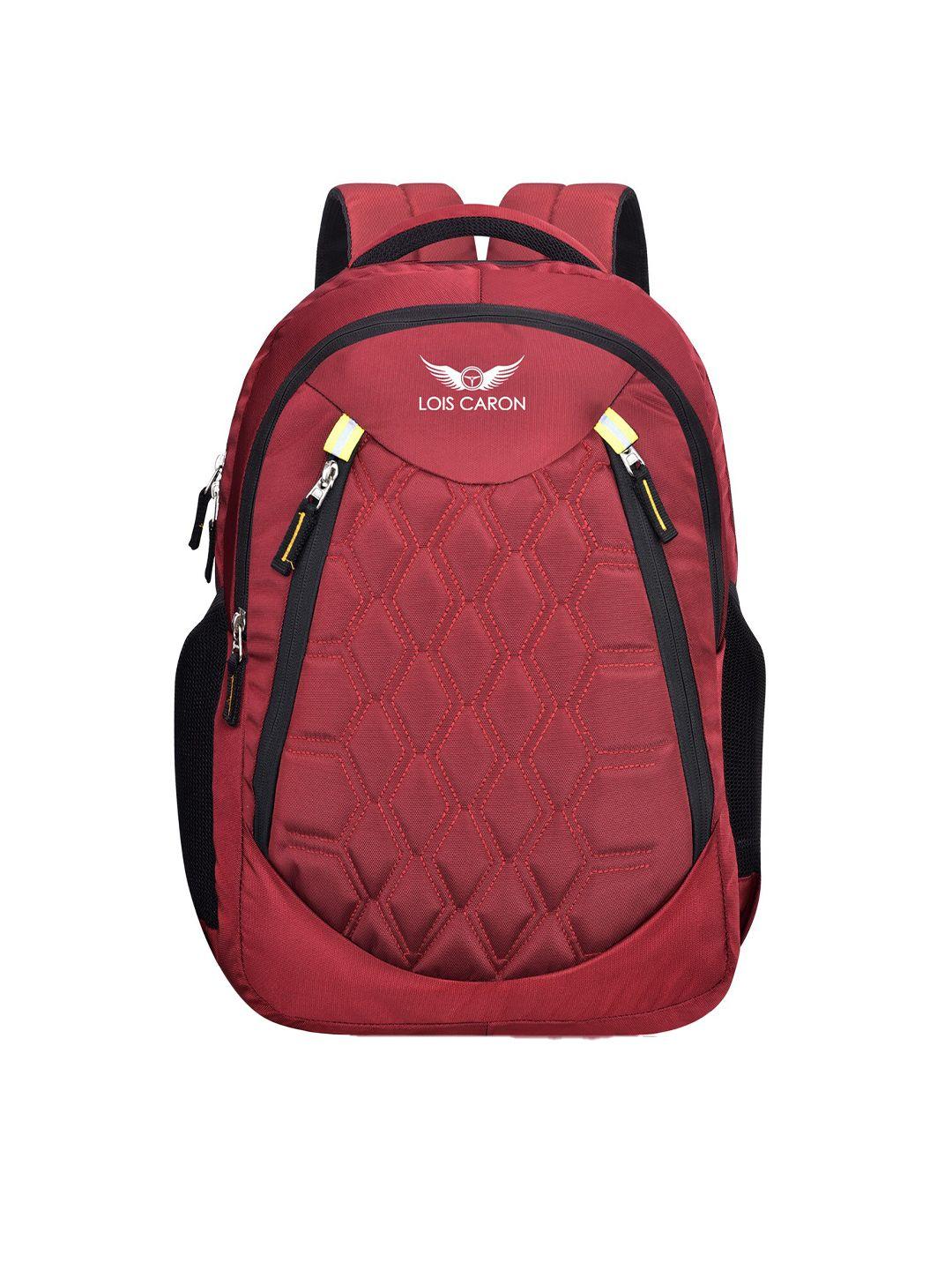lois caron unisex red & black 18 inch backpack