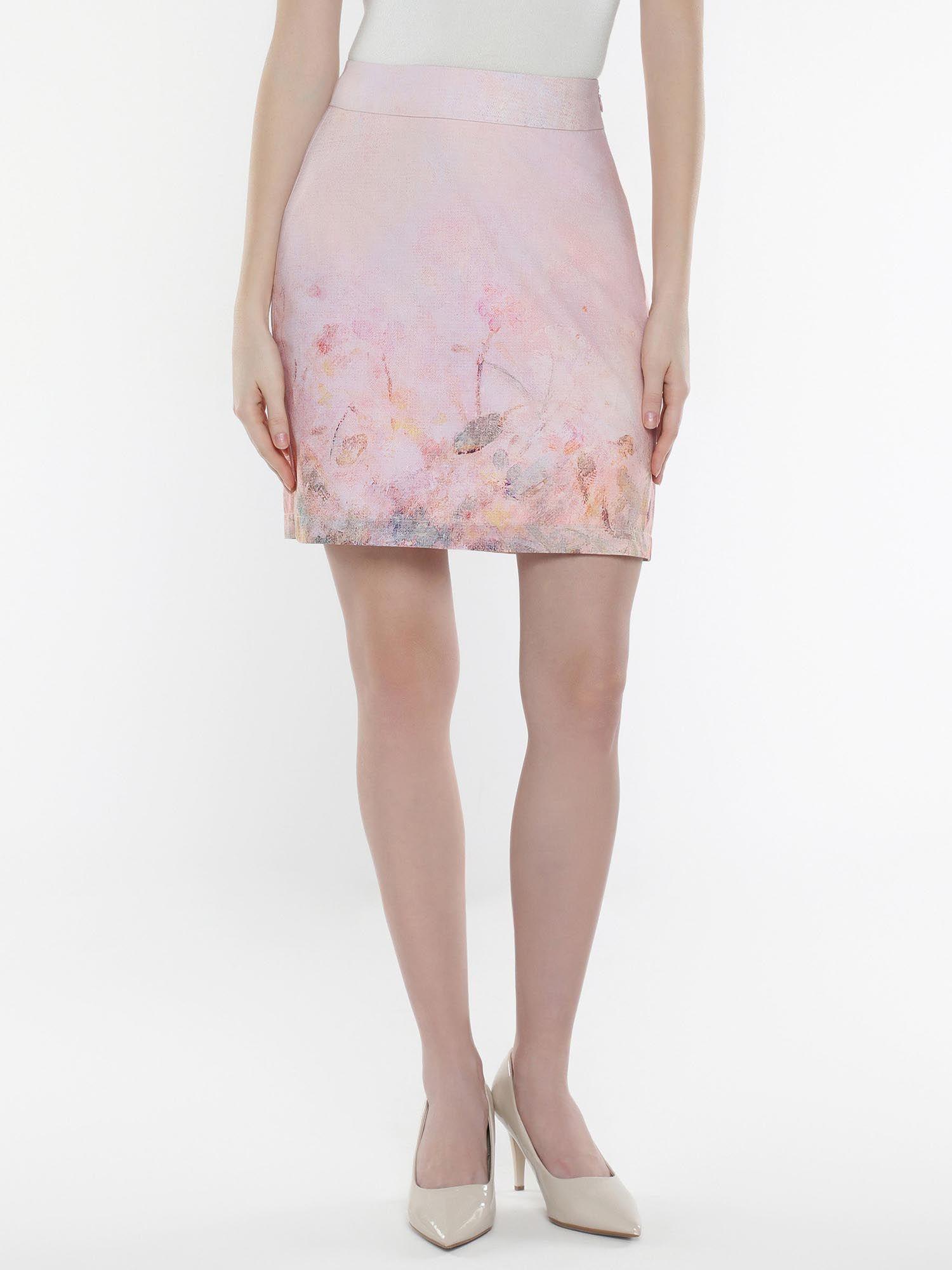 loko-b pink regular fit skirt