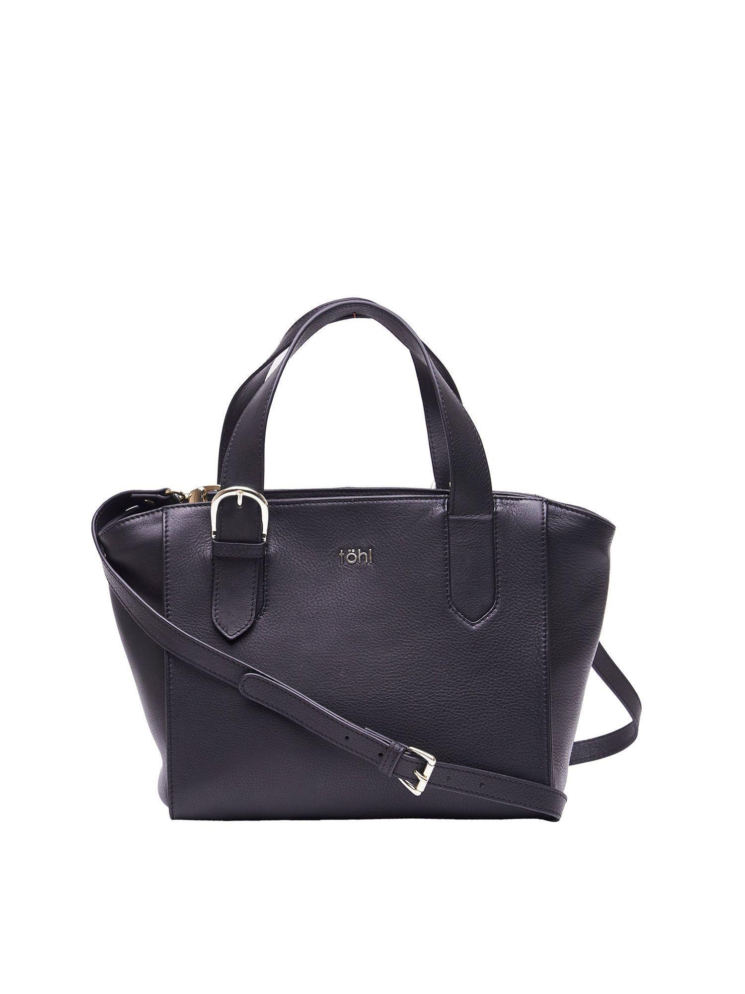 lombard womens hand bag - charcoal black