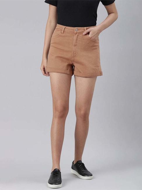 london rag brown cotton shorts
