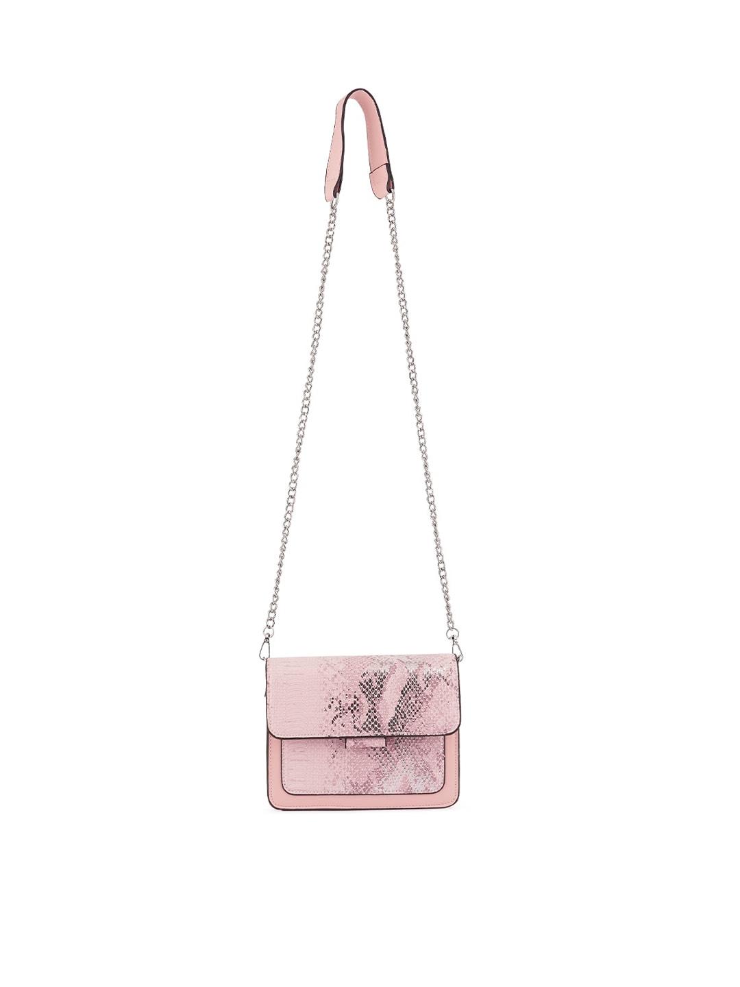 london rag pink textured pu sling bag