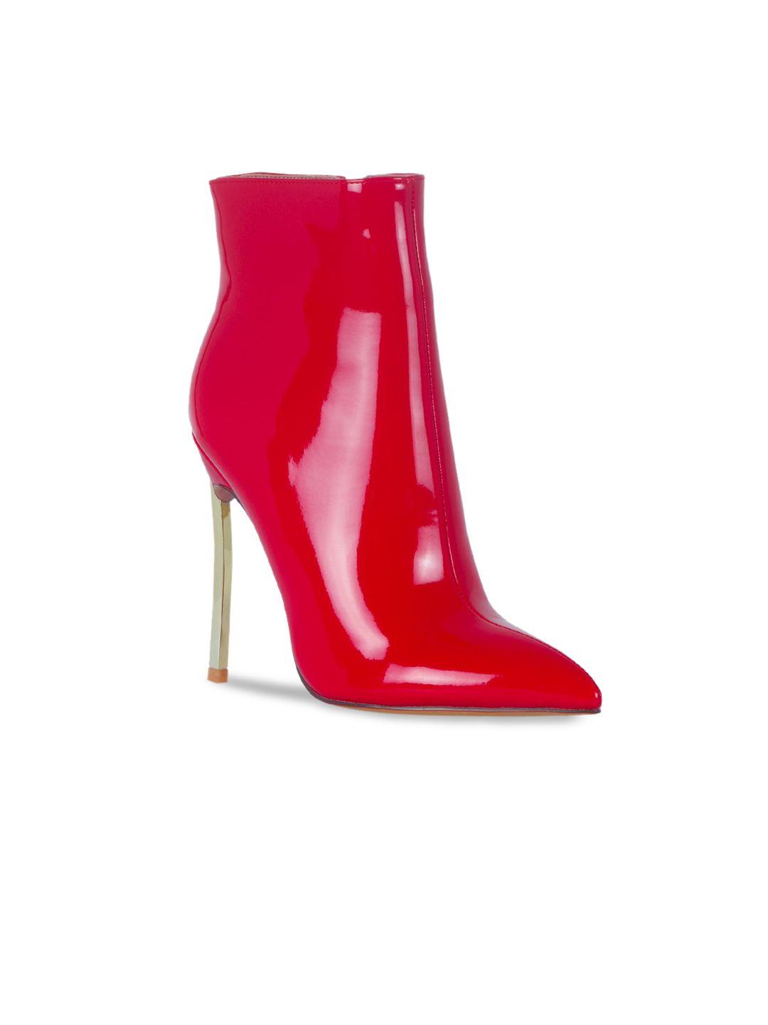 london rag red party stiletto heeled boots