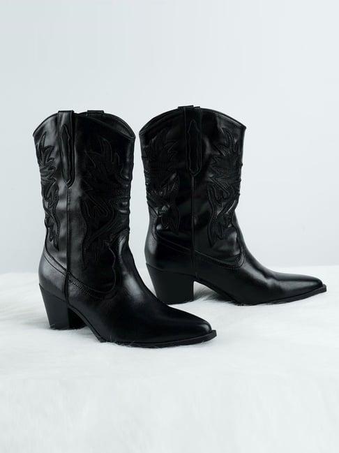 london rag women's black cowboy boots