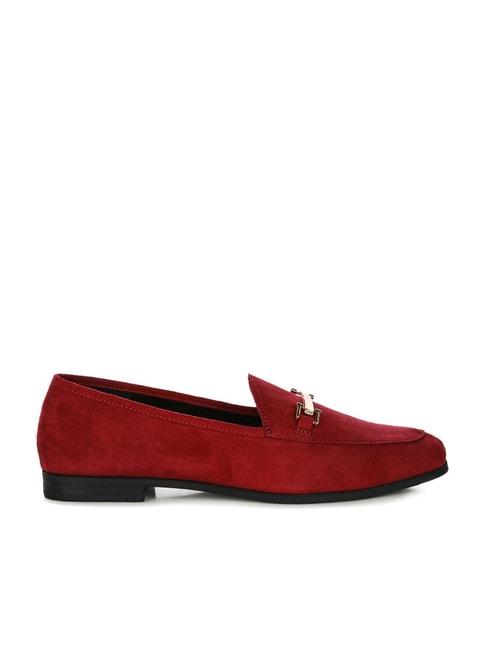 london rag women's burgundy casual loafers