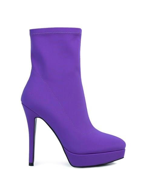 london rag women's purple stiletto booties