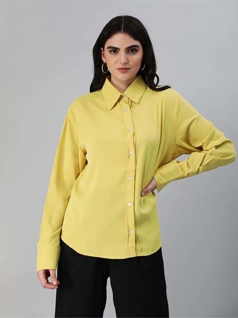 london rag yellow regular fit shirt
