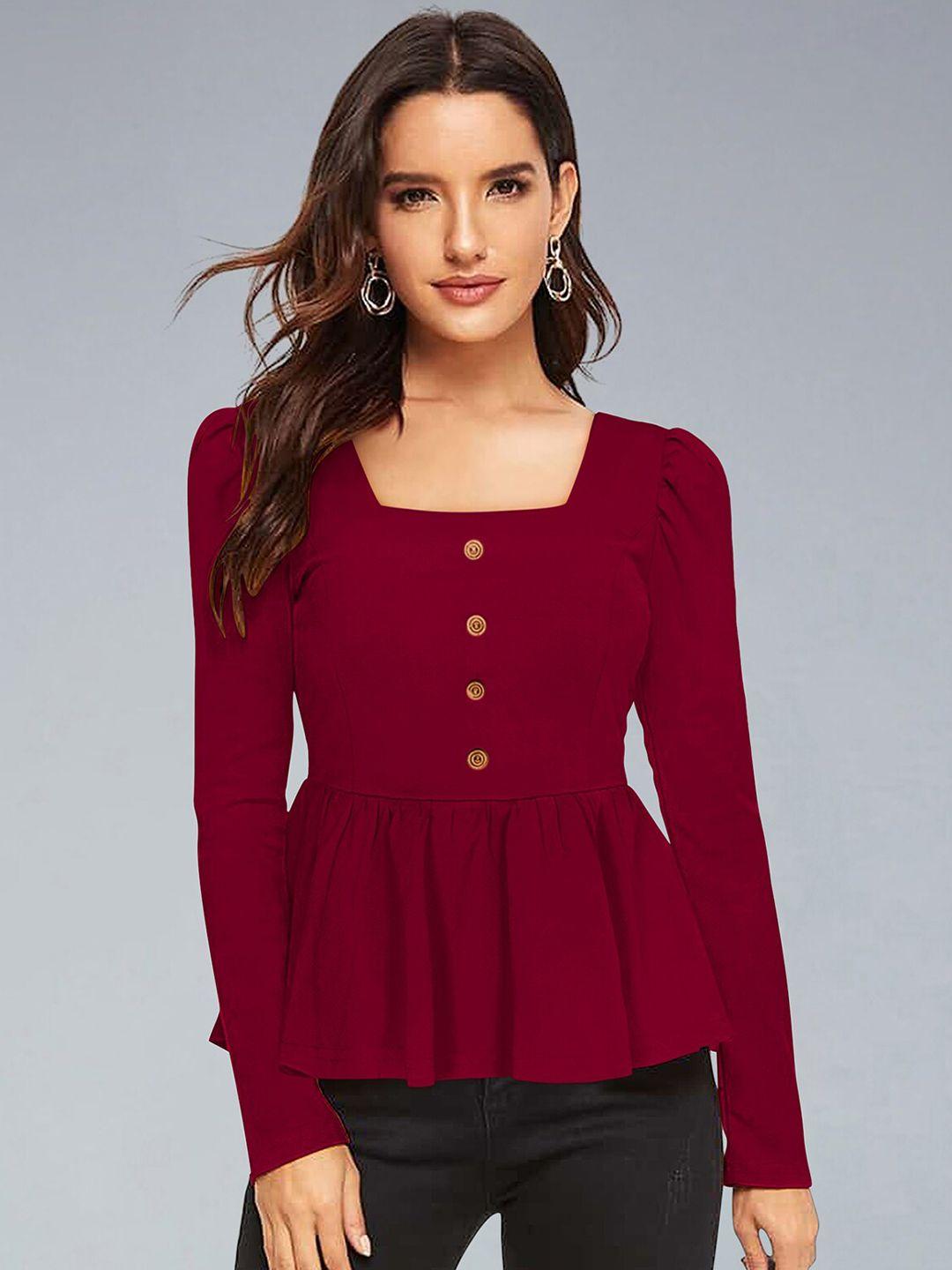 london belly square neck peplum top