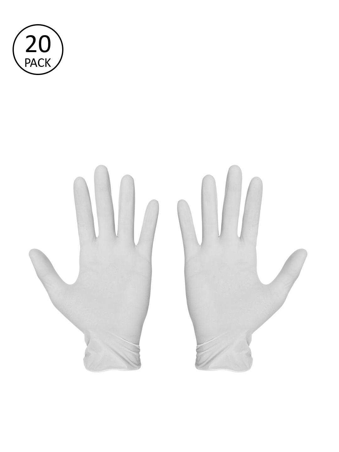 london fashion hob unisex pack of 20 solid surgical disposable hand gloves
