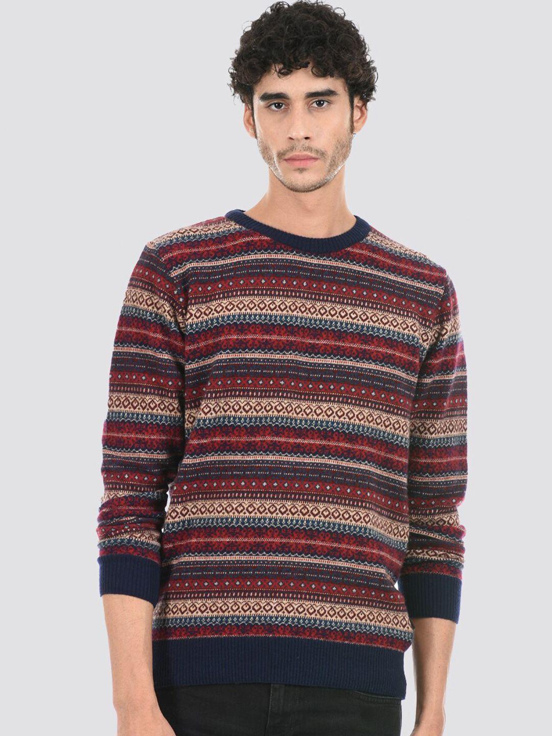 london fog men fair isle printed acrylic pullover