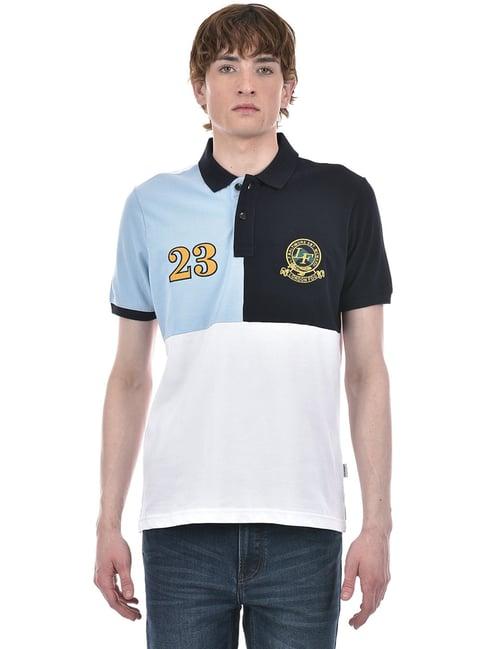 london fog white regular fit polo t-shirt