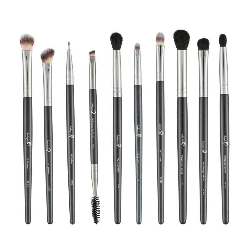 london pride cosmetics prime hd eye essential brush set (pack of 10)